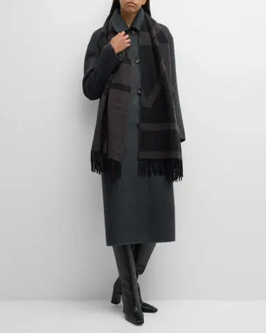 Toteme Monogram Jacquard Wool Scarf | Thumbnail 3