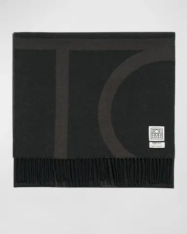 Toteme Monogram Jacquard Wool Scarf | Thumbnail 4