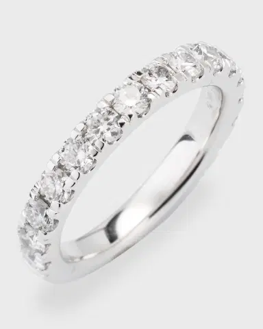 Neiman Marcus Lab Grown Diamonds Lab Grown Diamond 18K White Gold Round-Cut Eternity Ring, Size 7 | Thumbnail 3 Neiman Marcus Lab Grown Diamonds Lab Grown Diamond 18K White Gold Round-Cut Eternity Ring, Size 7 | Thumbnail 3