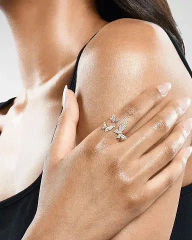 LANA Flawless Diamond Butterfly Ring | Thumbnail 2