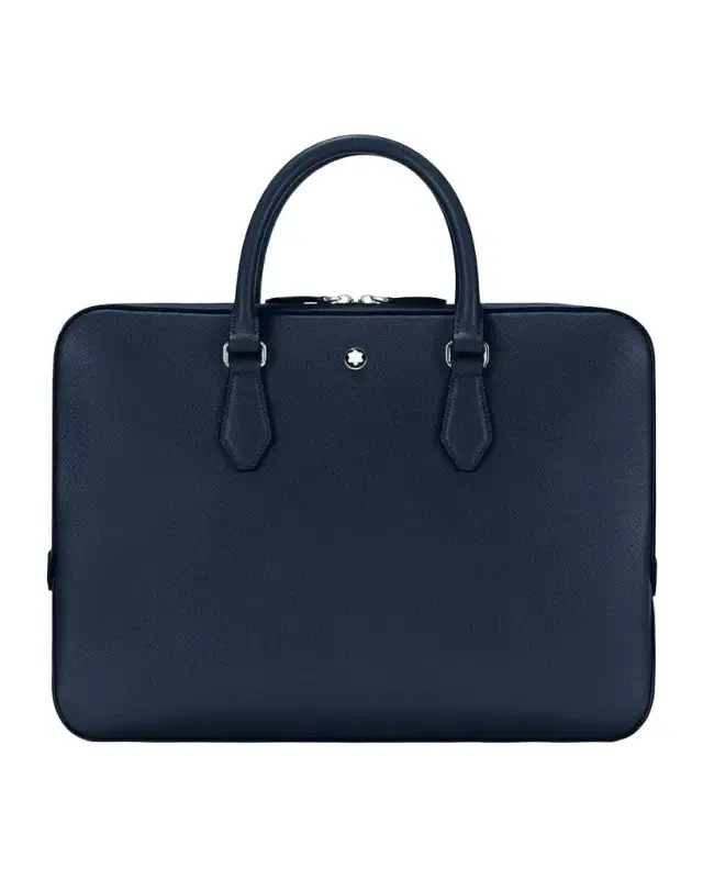 Men 's Sartorial Thin Saffiano Leather Document Briefcase