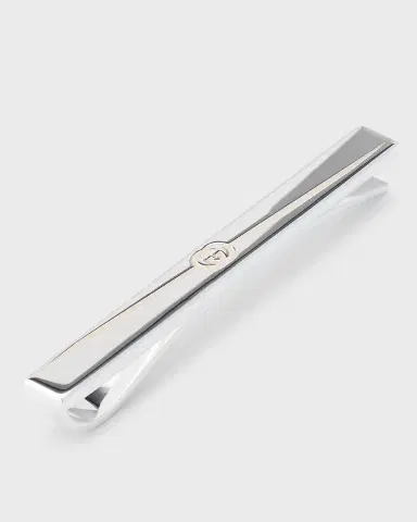 Gucci Men's Tag Tie Bar, 60x60mm Silver | Thumbnail 3