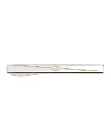 Gucci Men's Tag Tie Bar, 60x60mm Silver | Thumbnail 1