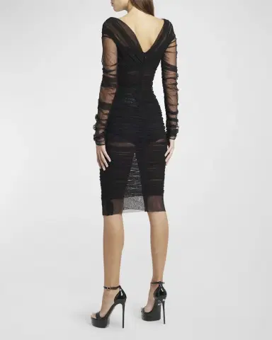 Dolce & Gabbana Off-the-Shoulder Ruched Body-Con Dress | Thumbnail 4 Dolce & Gabbana Off-the-Shoulder Ruched Body-Con Dress | Thumbnail 4