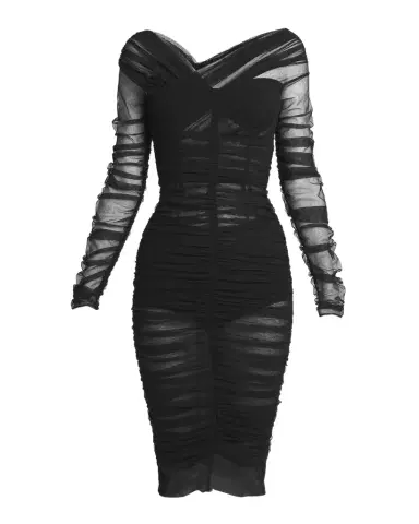 Dolce & Gabbana Off-the-Shoulder Ruched Body-Con Dress | Thumbnail 1 Dolce & Gabbana Off-the-Shoulder Ruched Body-Con Dress | Thumbnail 1