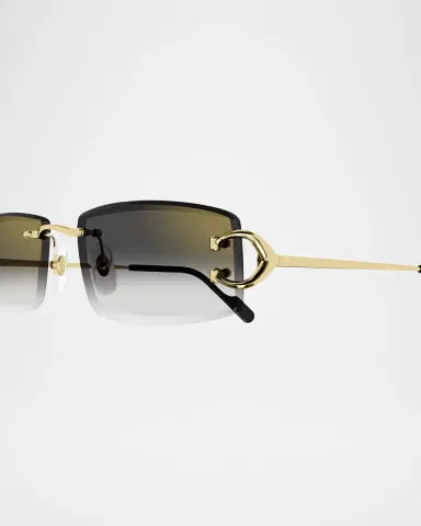 Cartier Men's Rimless Metal Rectangle Sunglasses | Thumbnail 2 Cartier Men's Rimless Metal Rectangle Sunglasses | Thumbnail 2