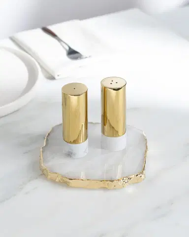 Anna New York Dual Marble Salt & Pepper Shakers | Thumbnail 2