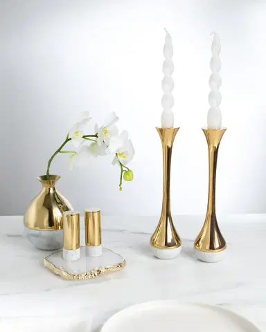 Anna New York Dual Marble Salt & Pepper Shakers | Thumbnail 3