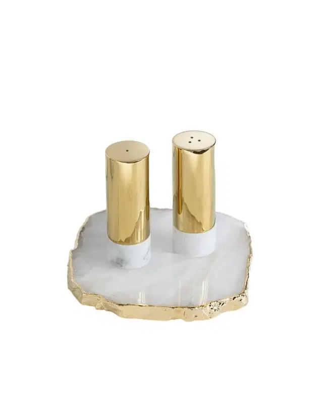 ANNA New York Dual Marble Salt & Pepper Shakers