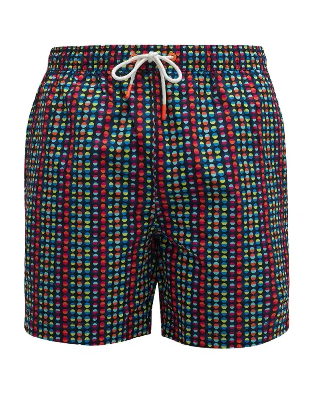 Men 's Punto Geometric-Print Swim Shorts