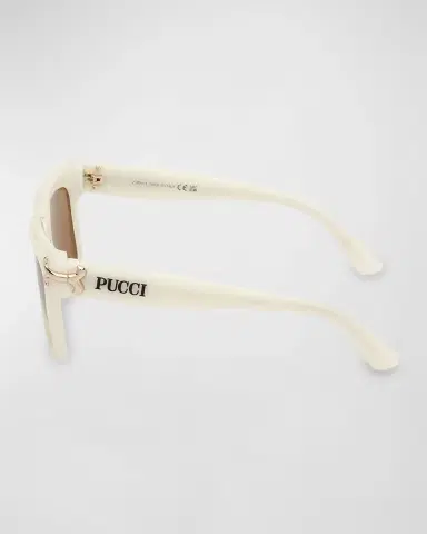PUCCI Logo Acetate Square Sunglasses | Thumbnail 4 PUCCI Logo Acetate Square Sunglasses | Thumbnail 4