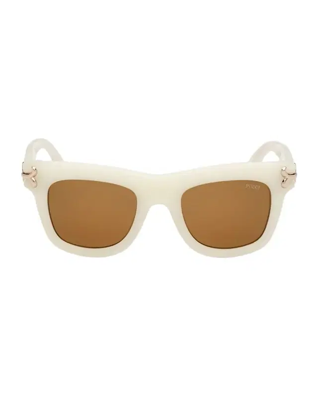 Pucci Logo Acetate Square Sunglasses