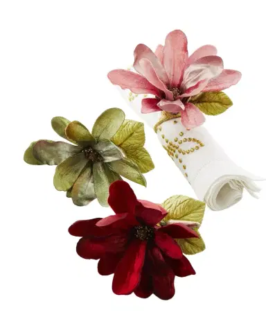 Deborah Rhodes Plush Magnolia Napkin Ring | Thumbnail 1