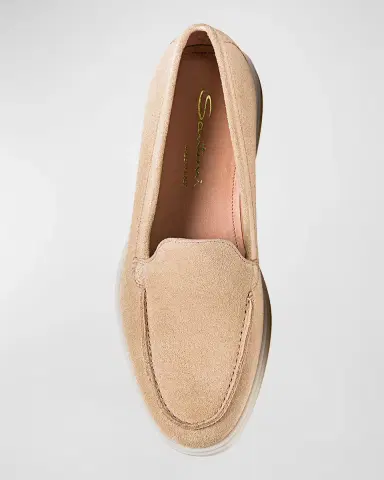 Santoni Yaltamoc Suede Slip-On Loafers | Thumbnail 4 Santoni Yaltamoc Suede Slip-On Loafers | Thumbnail 4