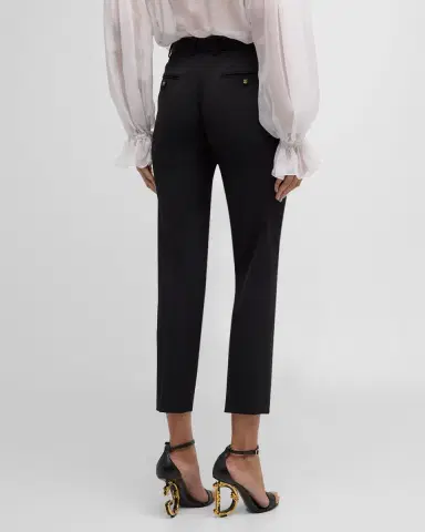 Dolce & Gabbana Tela Lana Bistretch Crepe Slim-Leg Ankle Pants | Thumbnail 3