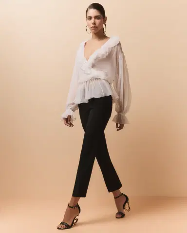 Dolce & Gabbana Tela Lana Bistretch Crepe Slim-Leg Ankle Pants | Thumbnail 5