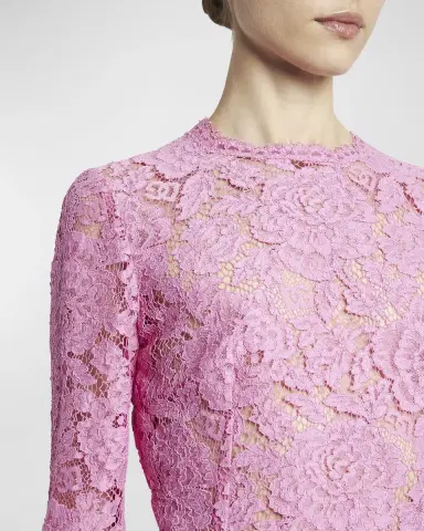 Dolce & Gabbana Floral Lace Long-Sleeve Midi Dress | Thumbnail 5 Dolce & Gabbana Floral Lace Long-Sleeve Midi Dress | Thumbnail 5