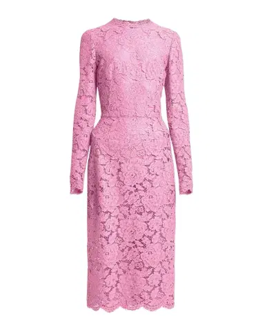 Dolce & Gabbana Floral Lace Long-Sleeve Midi Dress | Thumbnail 1 Dolce & Gabbana Floral Lace Long-Sleeve Midi Dress | Thumbnail 1