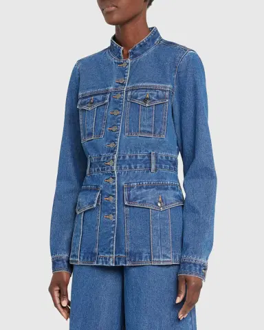 Veronica Beard Tika Denim Jacket | Thumbnail 4 Veronica Beard Tika Denim Jacket | Thumbnail 4