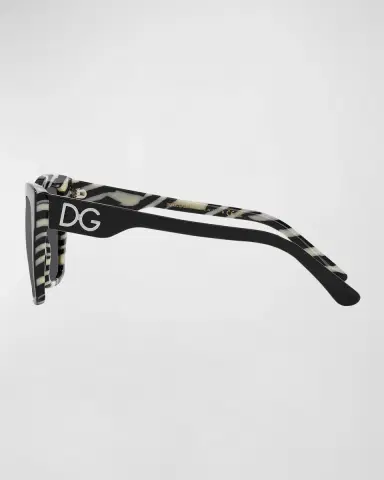 Dolce & Gabbana Mirrored DG Acetate Square Sunglasses | Thumbnail 2 Dolce & Gabbana Mirrored DG Acetate Square Sunglasses | Thumbnail 2