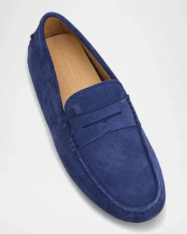 Tod's Men 's Gommino Bubble Suede Moccasin Drivers | Thumbnail 3