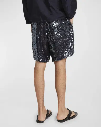 Dries Van Noten Men's Piperi Sequin Shorts | Thumbnail 3 Dries Van Noten Men's Piperi Sequin Shorts | Thumbnail 3