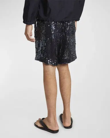 Dries Van Noten Men's Piperi Sequin Shorts | Thumbnail 5 Dries Van Noten Men's Piperi Sequin Shorts | Thumbnail 5