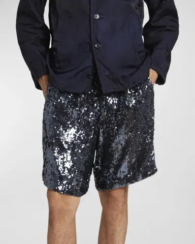 Dries Van Noten Men's Piperi Sequin Shorts | Thumbnail 6 Dries Van Noten Men's Piperi Sequin Shorts | Thumbnail 6