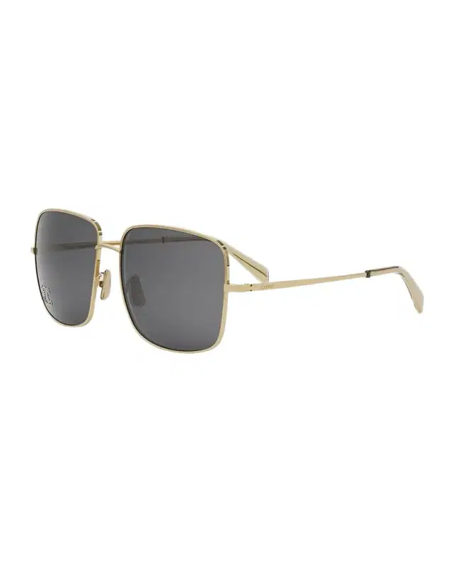 Celine Embellished Triomphe Metal Square Sunglasses