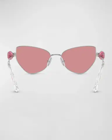 SWAROVSKI Full-Cut Crystal Metal Cat-Eye Sunglasses | Thumbnail 3