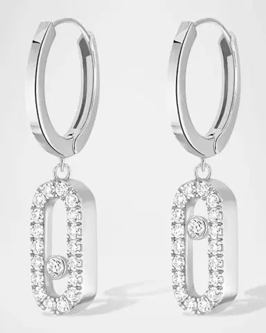 Messika MOVE UNO 18K WHITE GOLD HOOP EARRINGS | Thumbnail 3 Messika MOVE UNO 18K WHITE GOLD HOOP EARRINGS | Thumbnail 3