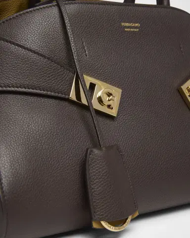Ferragamo Small Hug Leather Top-Handle Bag | Thumbnail 6