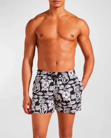 Vilebrequin Men 's Tahiti Graphic Swim Trunks | Thumbnail 3
