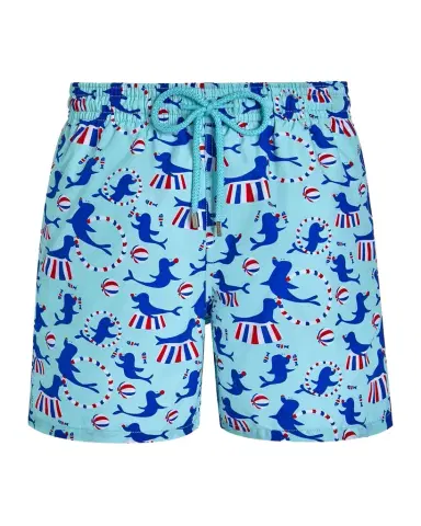 Vilebrequin Men's Circus-Print Swim Trunks | Thumbnail 1