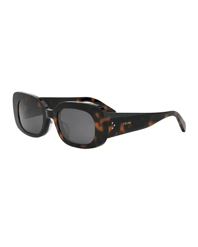 Bold 3 Dots Acetate Rectangle Sunglasses