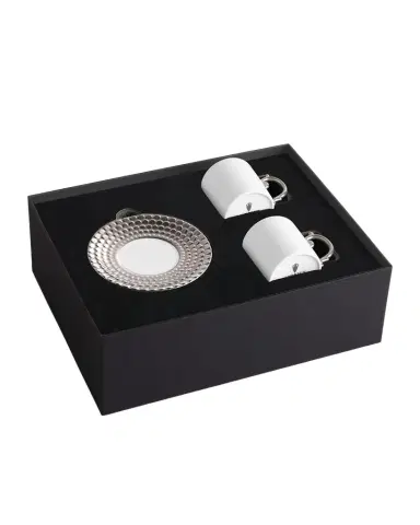 L'Objet Aegean Silver Espresso Cup & Saucer | Thumbnail 1 L'Objet Aegean Silver Espresso Cup & Saucer | Thumbnail 1