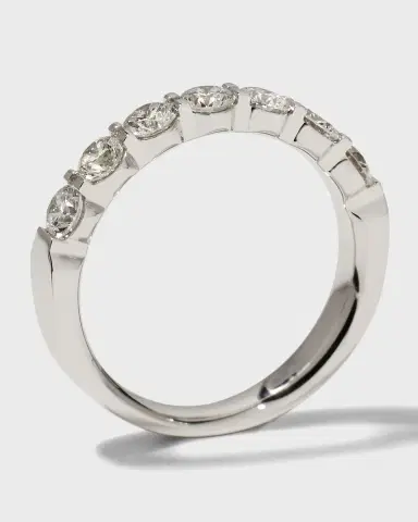 Mémoire Platinum 7 Round Diamond Ring, Size 6.5, 1.04-1.16tcw | Thumbnail 4