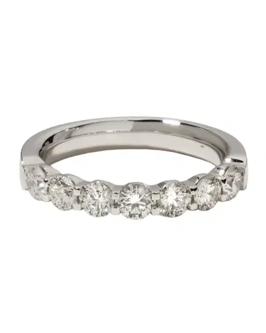 Mémoire Platinum 7 Round Diamond Ring, Size 6.5, 1.04-1.16tcw | Thumbnail 1