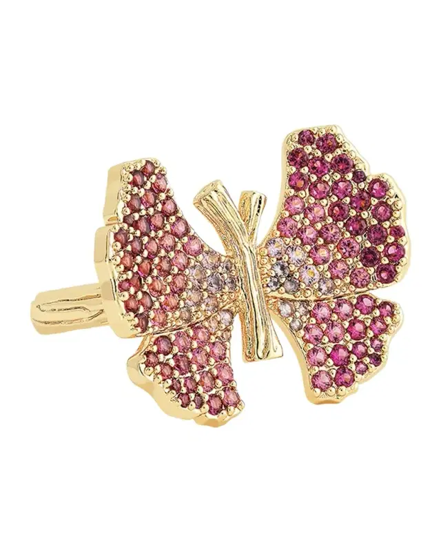Cubic Zirconia Butterfly Ring