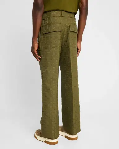 Ferragamo Men 's Monogram Jacquard Cargo Pants | Thumbnail 3