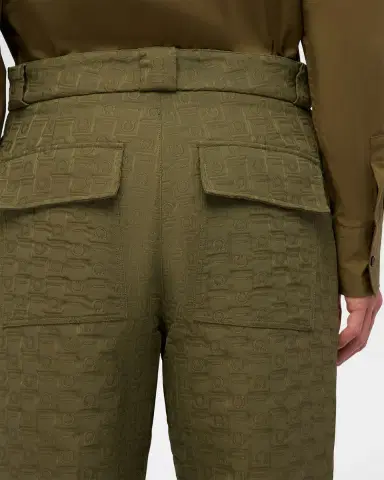 Ferragamo Men 's Monogram Jacquard Cargo Pants | Thumbnail 7
