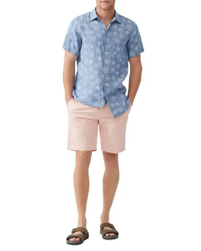 Men 's Carleton Embroidered Chambray Short-Sleeve Shirt