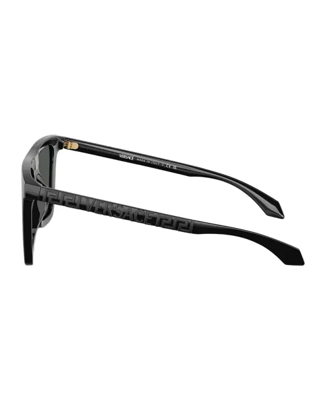 Men 's Greca Logo Nylon Square Sunglasses