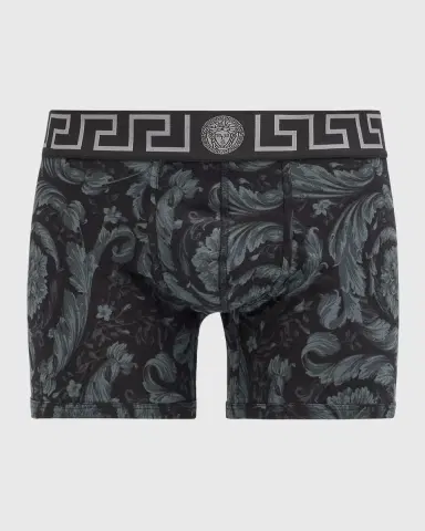 Versace Men's Barocco Organic Jersey Trunks | Thumbnail 2 Versace Men's Barocco Organic Jersey Trunks | Thumbnail 2