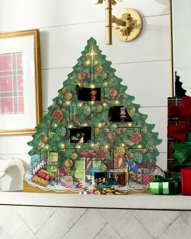 Byers ' Choice Musical Advent Tree with Lights | Thumbnail 1 Byers ' Choice Musical Advent Tree with Lights | Thumbnail 1