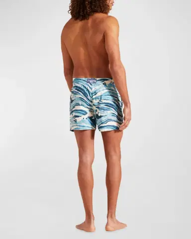 Vilebrequin Men's Wave Stripe Swim Trunks | Thumbnail 3 Vilebrequin Men's Wave Stripe Swim Trunks | Thumbnail 3