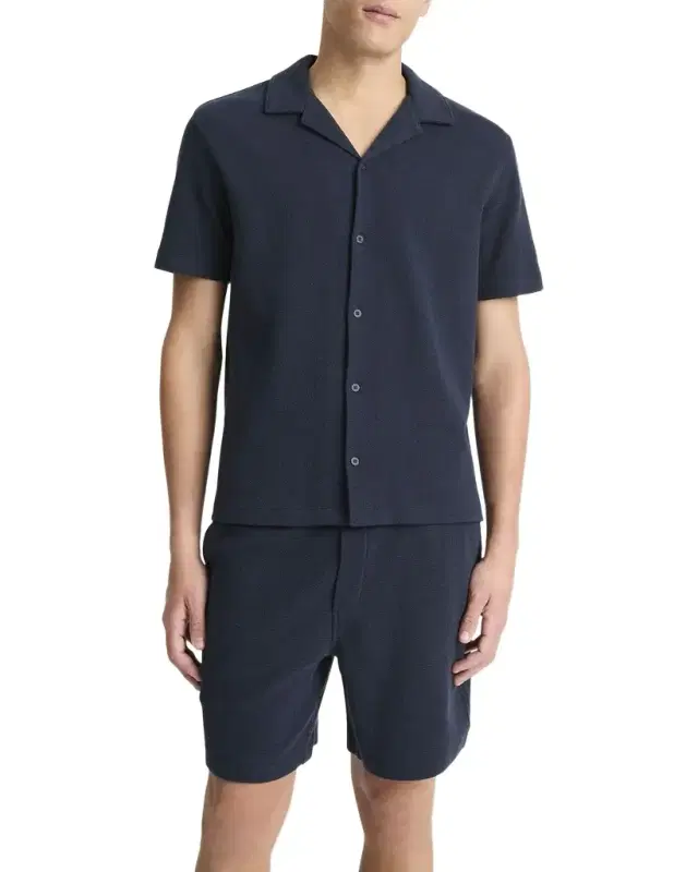 Vince Men 's Stretch Boucle Camp Shirt