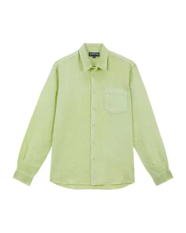 Vilebrequin Men's Mineral-Dyed Linen Shirt | Thumbnail 1