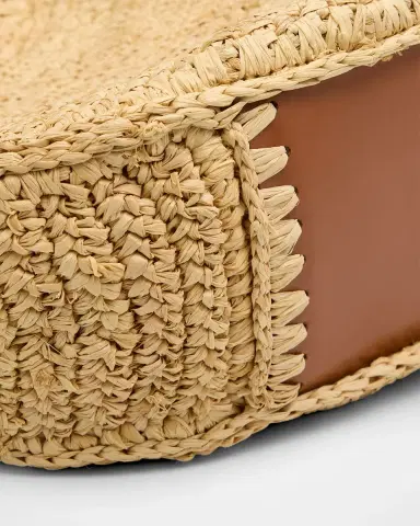 Staud Large Moon Raffia Tote Bag | Thumbnail 4