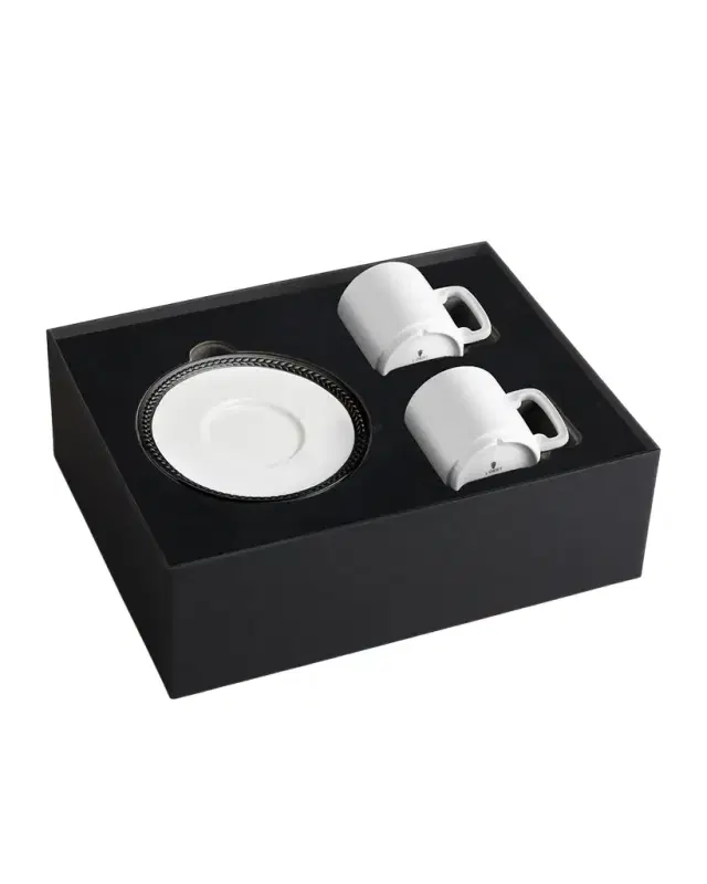 L'Objet Soie Tresse Espresso Cup & Saucer